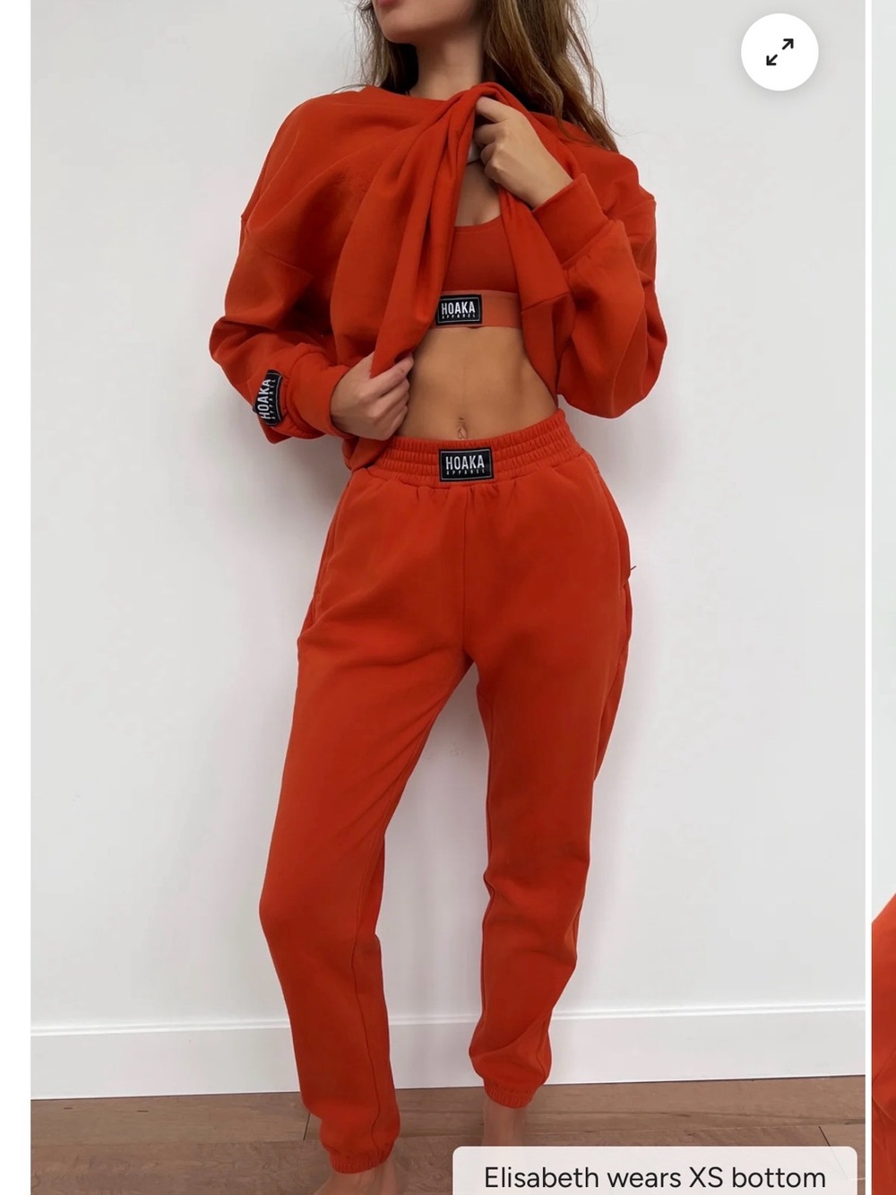 HOAKA Burnt Orange Comfy Joggers Size L